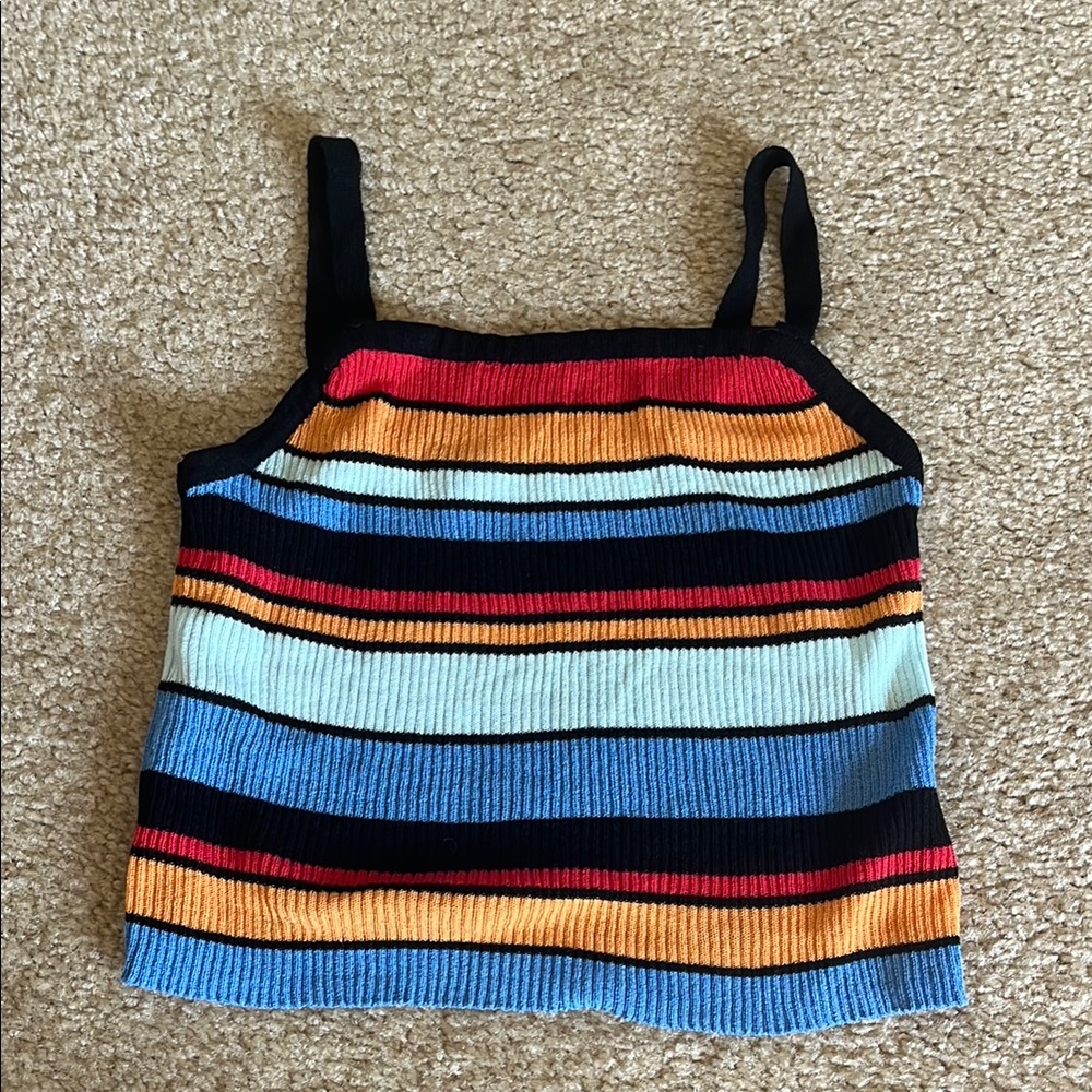 Striped Ribbed Tank Top